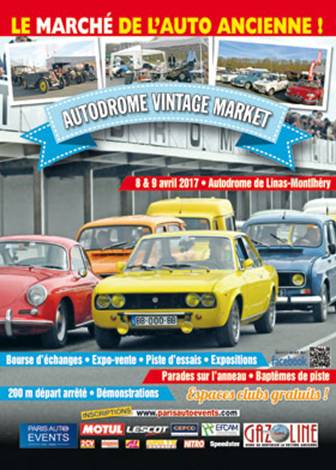 affiche 2017 Autodrome Vintage Market 280x392